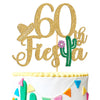 Tivurcia 60th Fiesta Cake Topper, Cheers to 60 Years/Taco Bout 60 Cake Decor,Tropical Hawaiian Mexican Summer Themed Happy 60th 