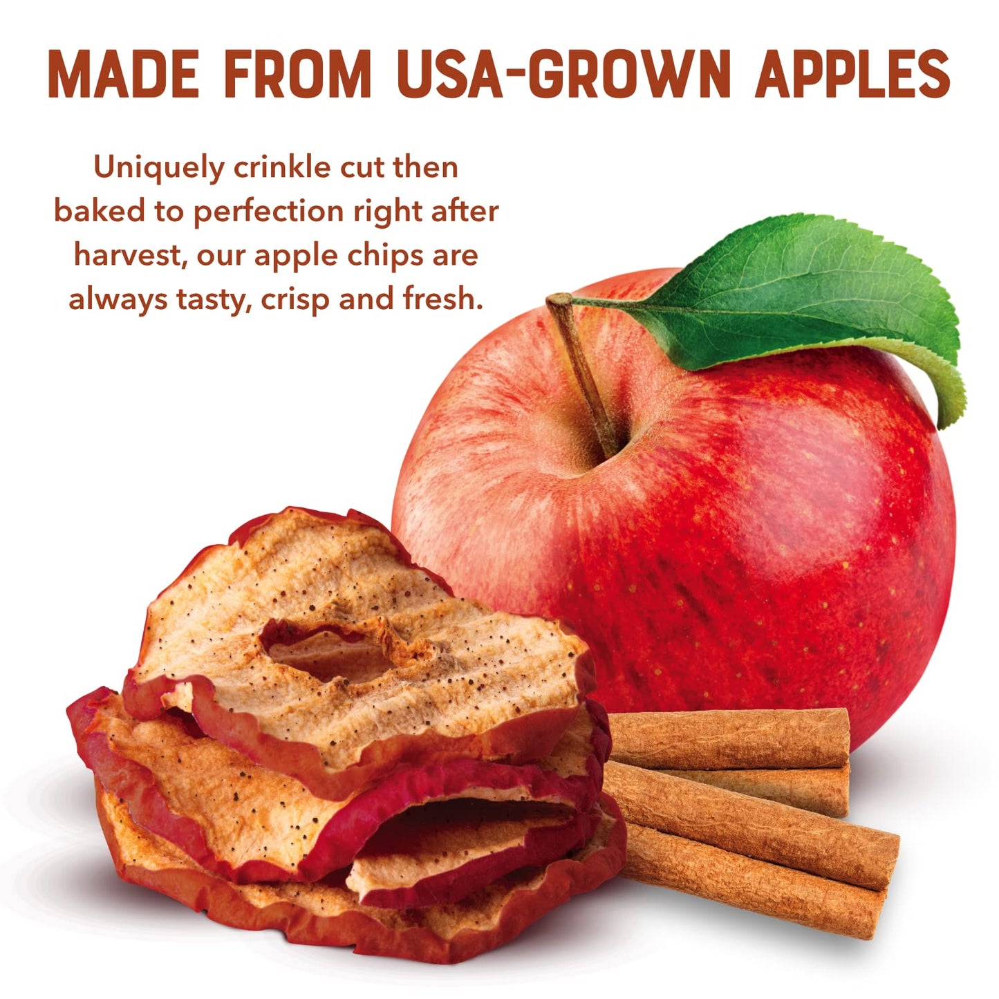 Simple Slices Gourmet Nut Baked Apple Chips, Usa Grown Sliced Dried Apples, Adults & Kids Vegan Snack, Naturally Sweet, No Added