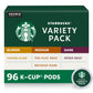 Starbucks K-Cup Coffee Pods Variety Pack for Keurig - 96 Pods (4 Boxes) - Black Variety - Model SonBai