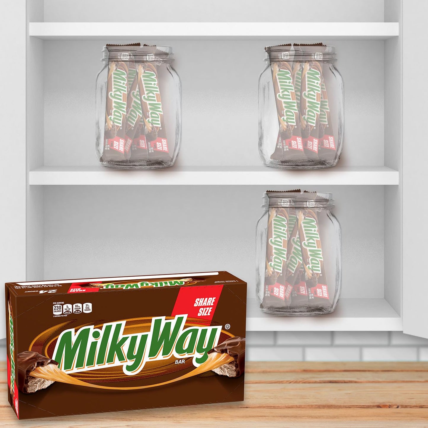 Milky Way Milk Chocolate Sharing Size Candy Bars 3.63 Ounce (Pack of 24)