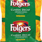 Folgers Classic Decaf Ground Coffee, 0.9 Ounce (Pack Of 40)