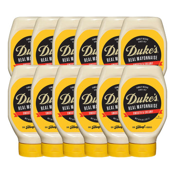 Dukes Real Mayonnaise Squeeze Bottle - Original Smooth & Creamy Taste, 18 Ounce (Pack of 12)