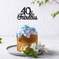 Gyufise 1Pcs 40 & Fabulous Cake Toppers Black 40 And Fabulous Cake Toppers For Happy 40Th Birthday Cheers To 40 Party Decoration