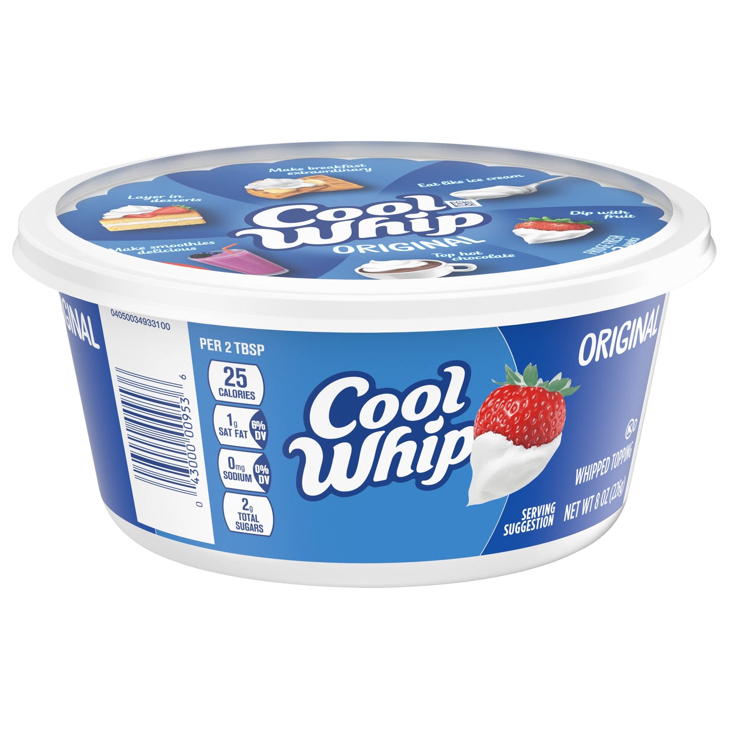 Cool Whip Ok Kosher Certification Original Whipping Cream Tub, 8 Oz