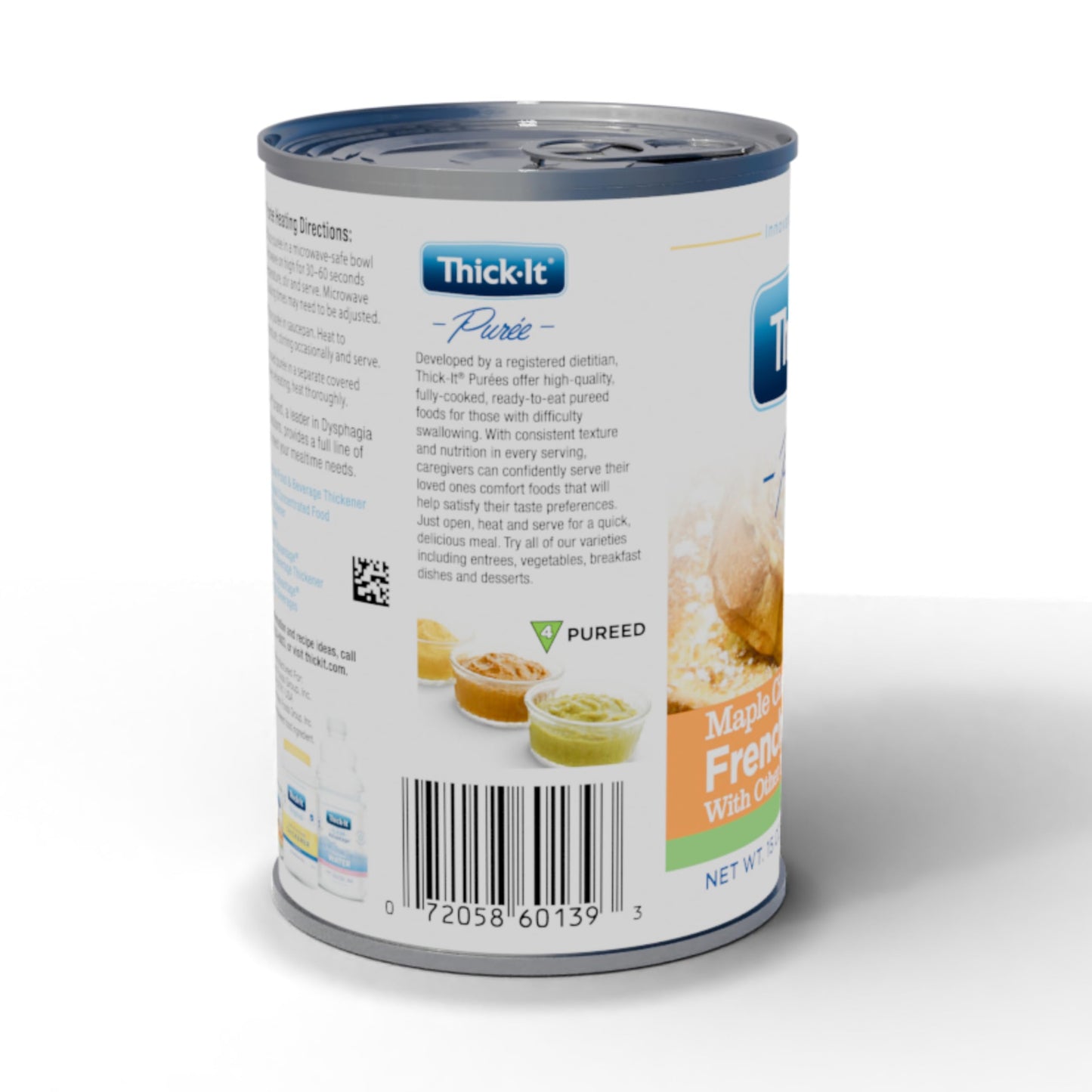 Thick-It Pureed Maple Cinnamon French Toast (IDDSI)  Naturally Flavored  Digestible Swallowing Aid  Simple-to-Use  15 oz Can (Value Pack of 12)