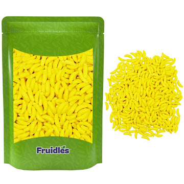 Fruidles Bananarama Banana Candy Runts, Hard Candy Treats, Kosher Certified, Family Size Party Bag (Yellow Banana Runts, Half-Po