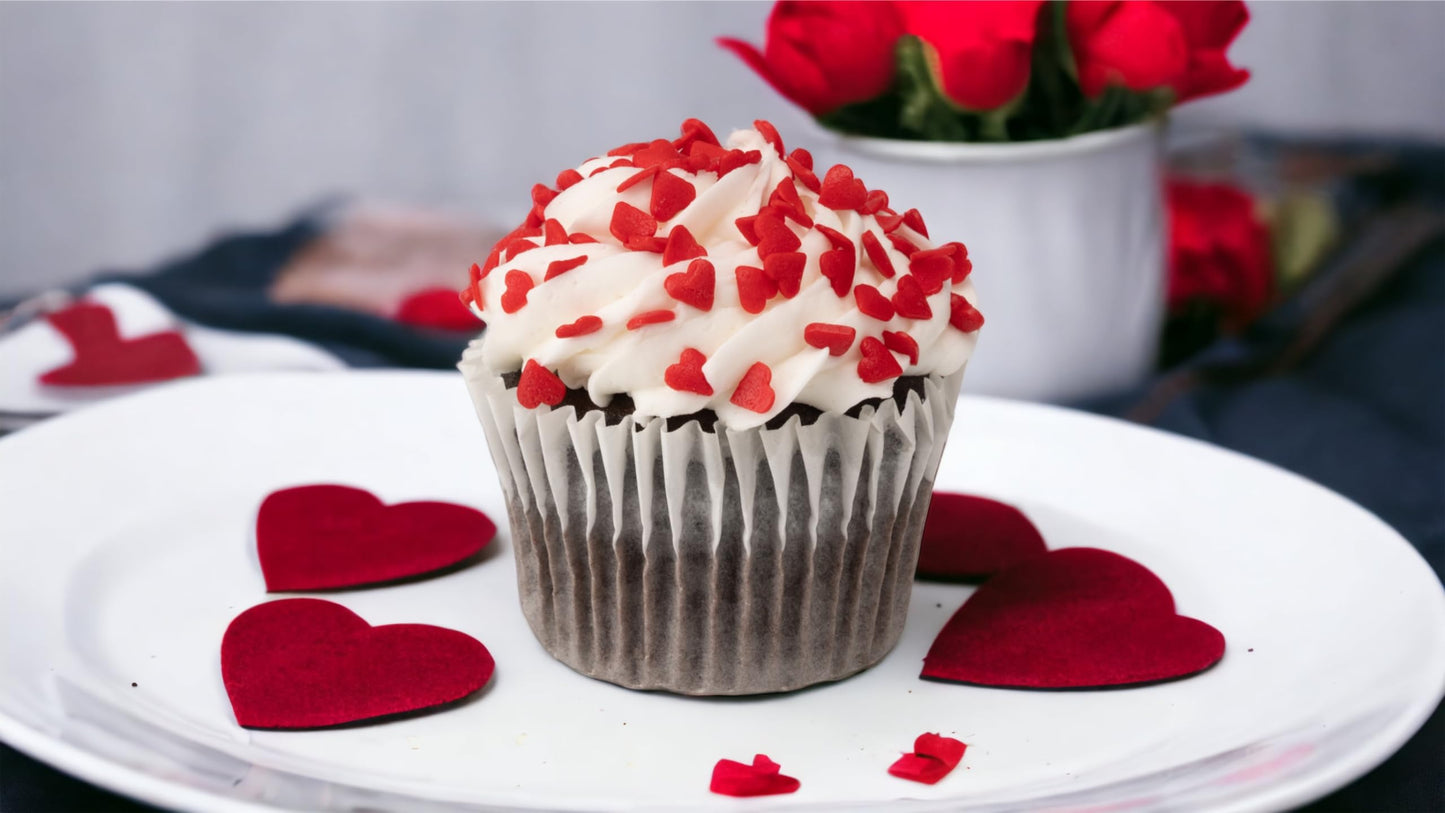 EDIBLE ACCENTS RED HEARTS- Gluten-free, Egg Free, Nuts Free, Kosher, Sprinkle Medley Mix, For Baking, Decorating, Cookies, Cupca
