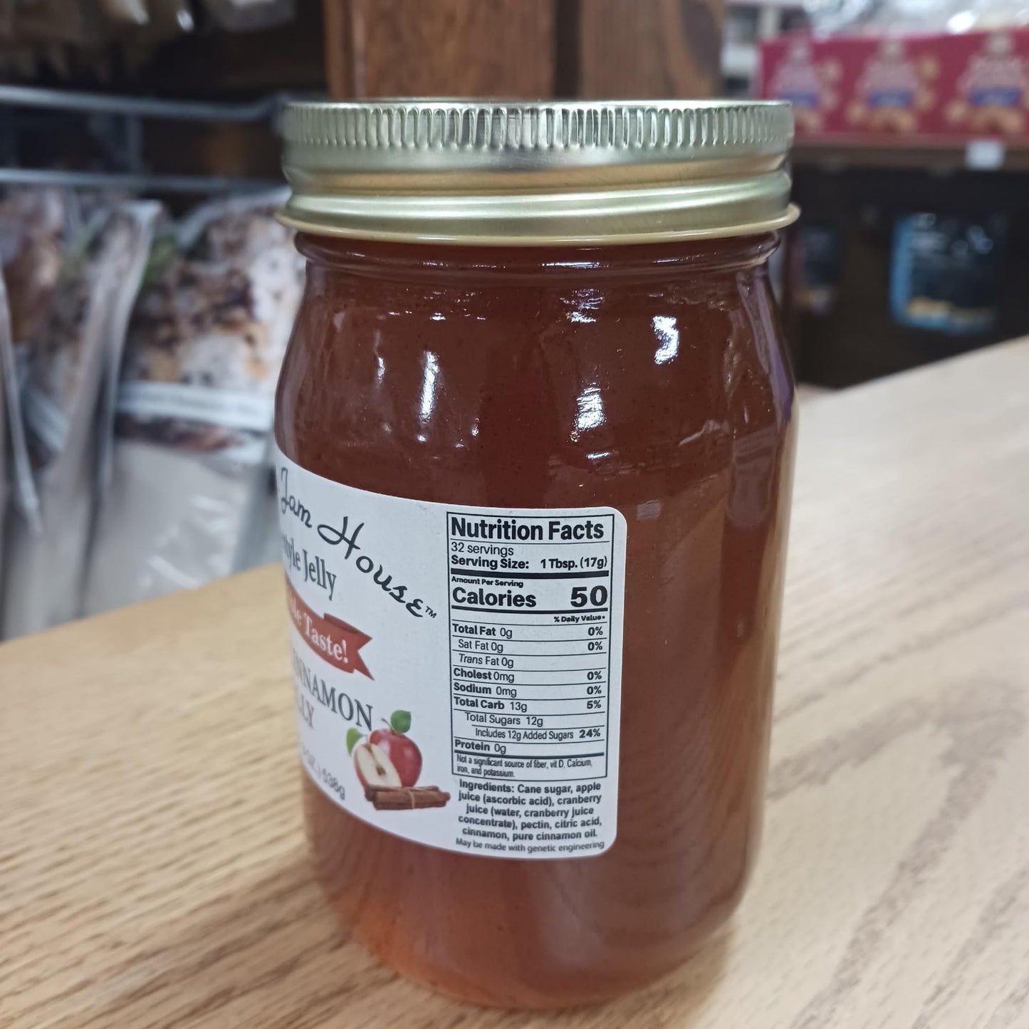 Homestyle Apple Cinnamon Jelly - One Pint - Grandma'S Jam House