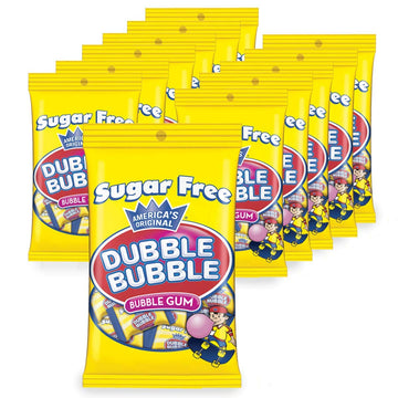 Tootsie Roll Sugar Free Dubble Bubble - Individually Wrapped Bubble Gum - Peanut Free, Gluten Free Chewing Gum - 3.5 oz. Bag (Pa