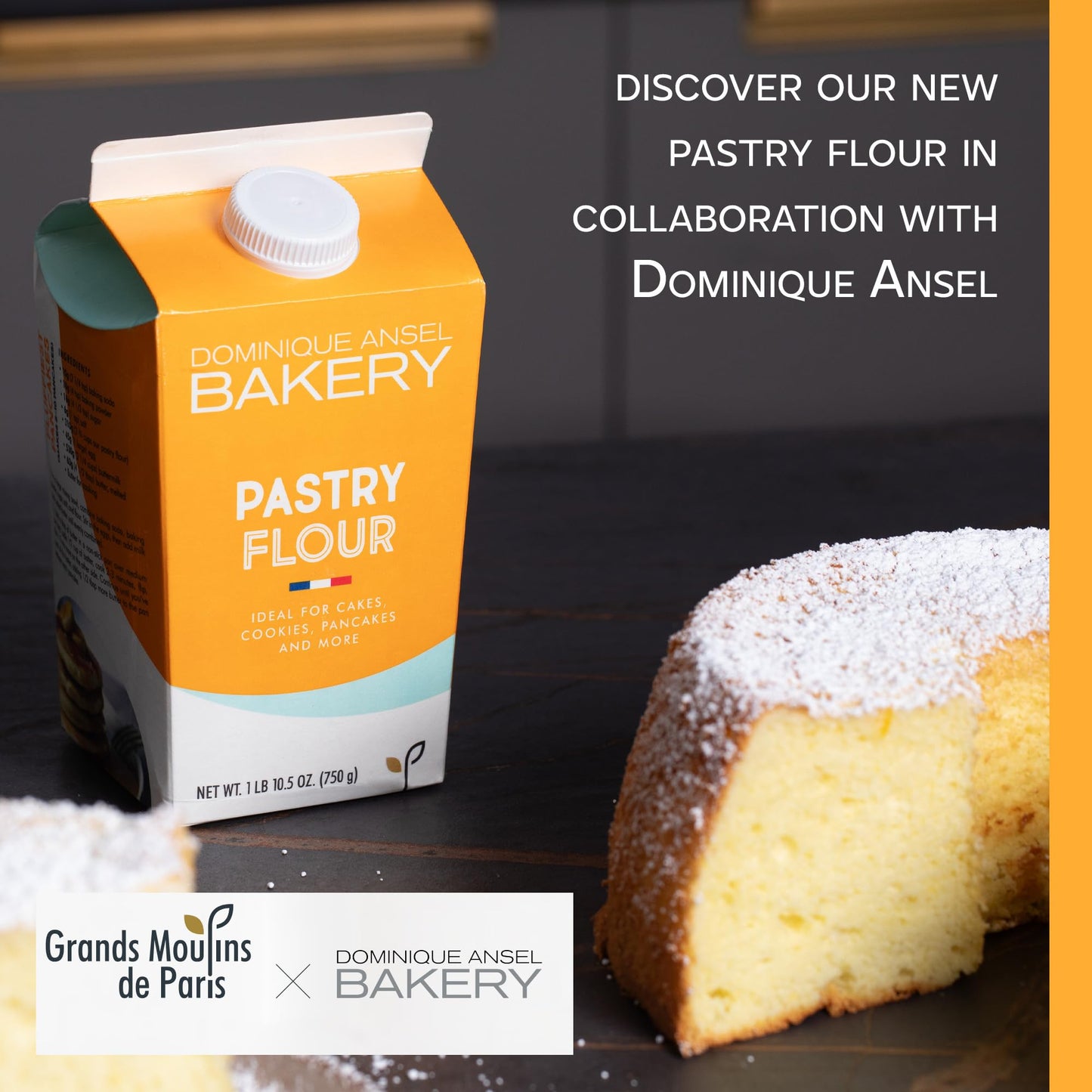 Fine French Pastry Flour, 2 Pack, By Dominique Ansel & Grands Moulins De Paris, T55 Soft White Wheat Flour From France, Ideal Fo