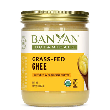 Banyan Botanicals Grass-Fed Ghee - Organic Clarified Butter, Non-GMO, Gluten Free, 13.4 fl oz