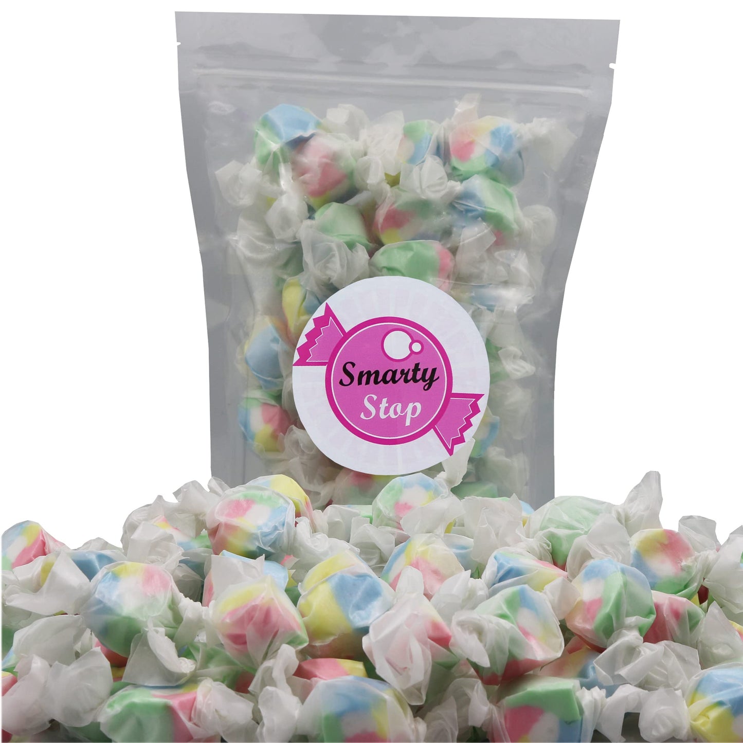 Gourmet Soft and chewy Salt Water Taffy Candies - Individually Wrapped - Bulk bags (Beach Balls, 2 Pound (Pack of 1))