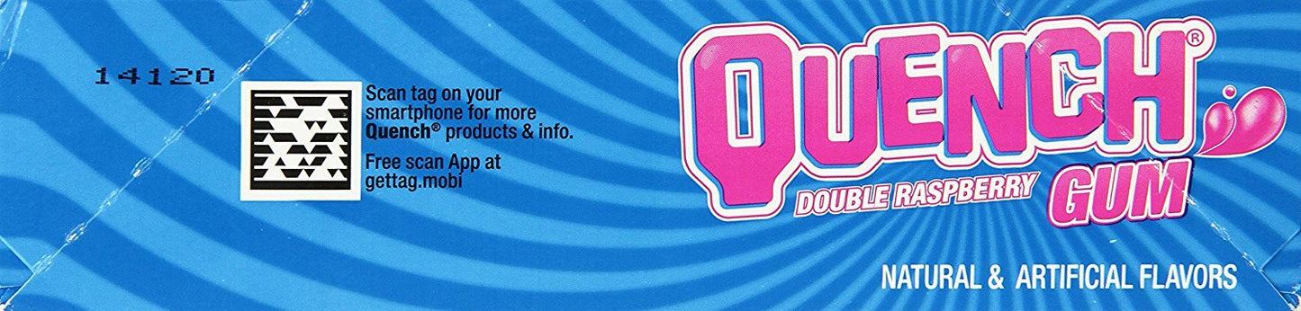 Quench Gum, Double Raspberry, 10 Count (Pack Of 12)