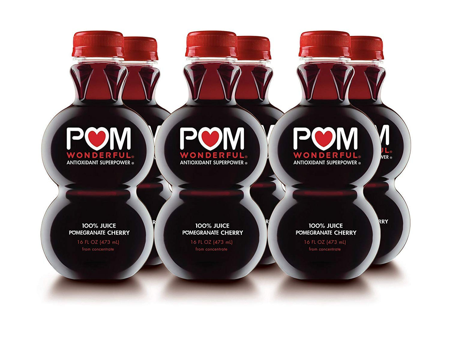 POM Wonderful Pomegranate Cherry 100% Juice, 16 Fl Oz (Pack of 6)