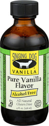 Singing Dog Vanilla Pure Vanilla Flavor, Alcohol Free Extract, 4 Fl Oz