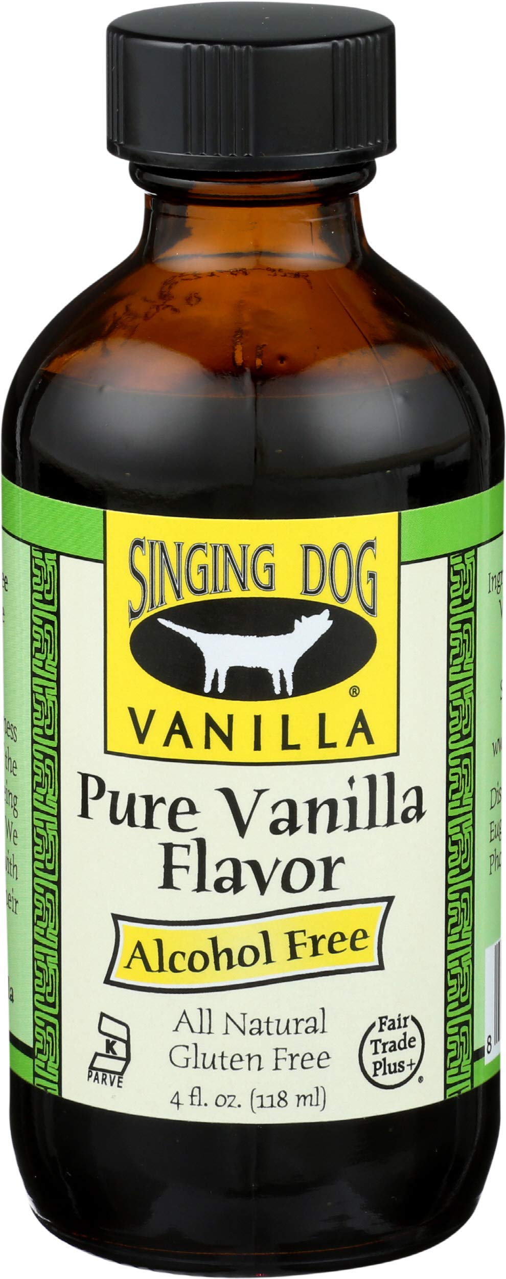 Singing Dog Vanilla Pure Vanilla Flavor, Alcohol Free Extract, 4 Fl Oz