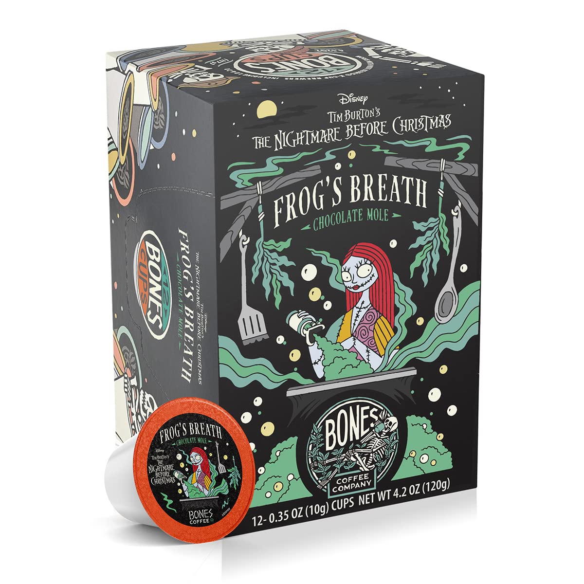 Bones Coffee Company Flavored Coffee Bones Cups Frog'S Breath Flavored Coffee Pods Chocolate Mole Flavor Single-Serve Coffee Pod