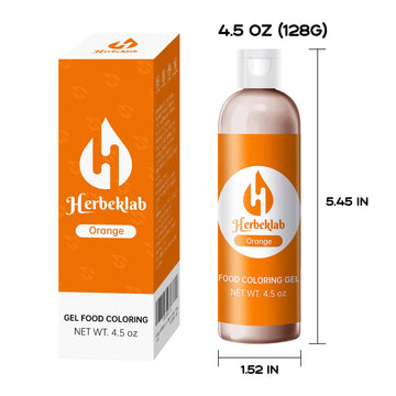 Orange Gel Food Coloring 4.5 Oz Professional Grade Orange Food Dye Concentrated Gel Food Coloring For Icing Baking Cake Decorati