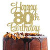 Happy 80Th Birthday Cake Topper - 80Th Anniversary Cake Topper,Happy 80Th Birthday Cake Topper,80 Cake Topper Gold,80Th Birthday