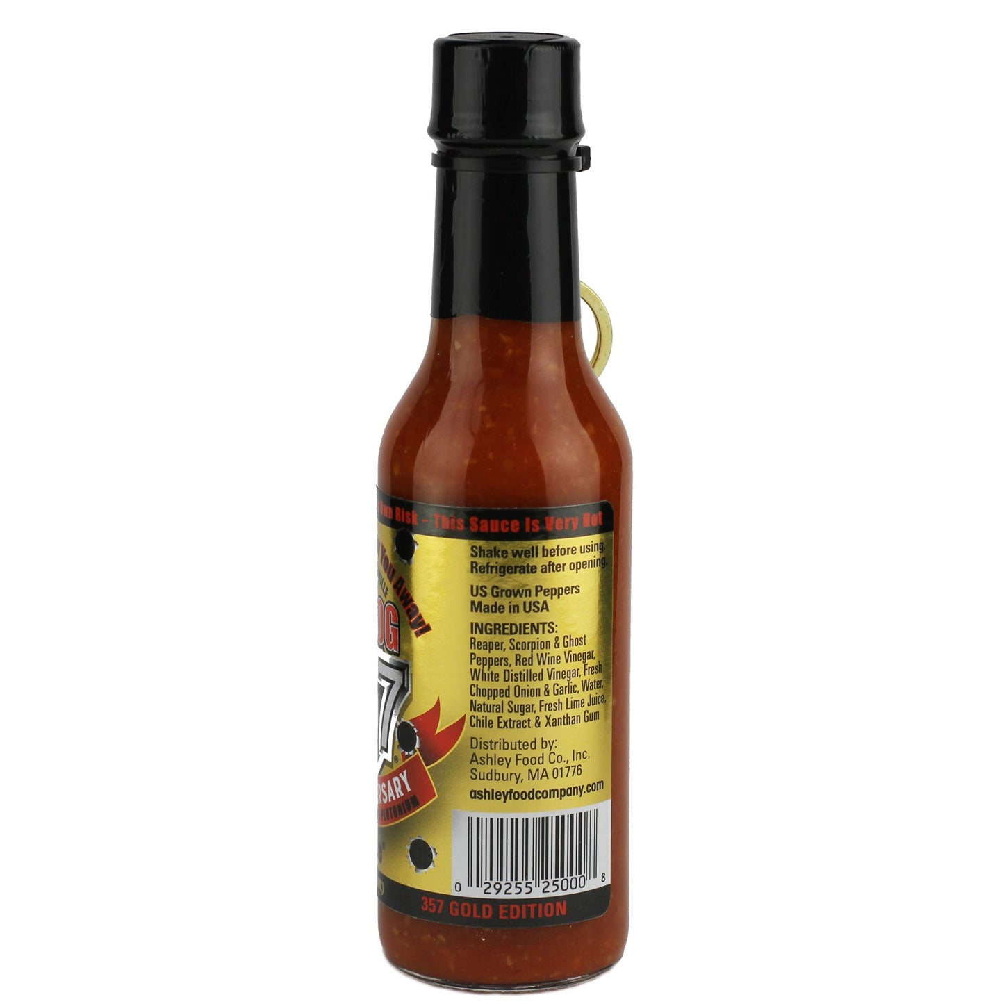 Mad Dog 357 Gold Edition Hot Sauce, Over 1 Million Scoville, Carolina Reaper, Scorpion & Ghost Peppers, Enhanced with No. 9 Plut