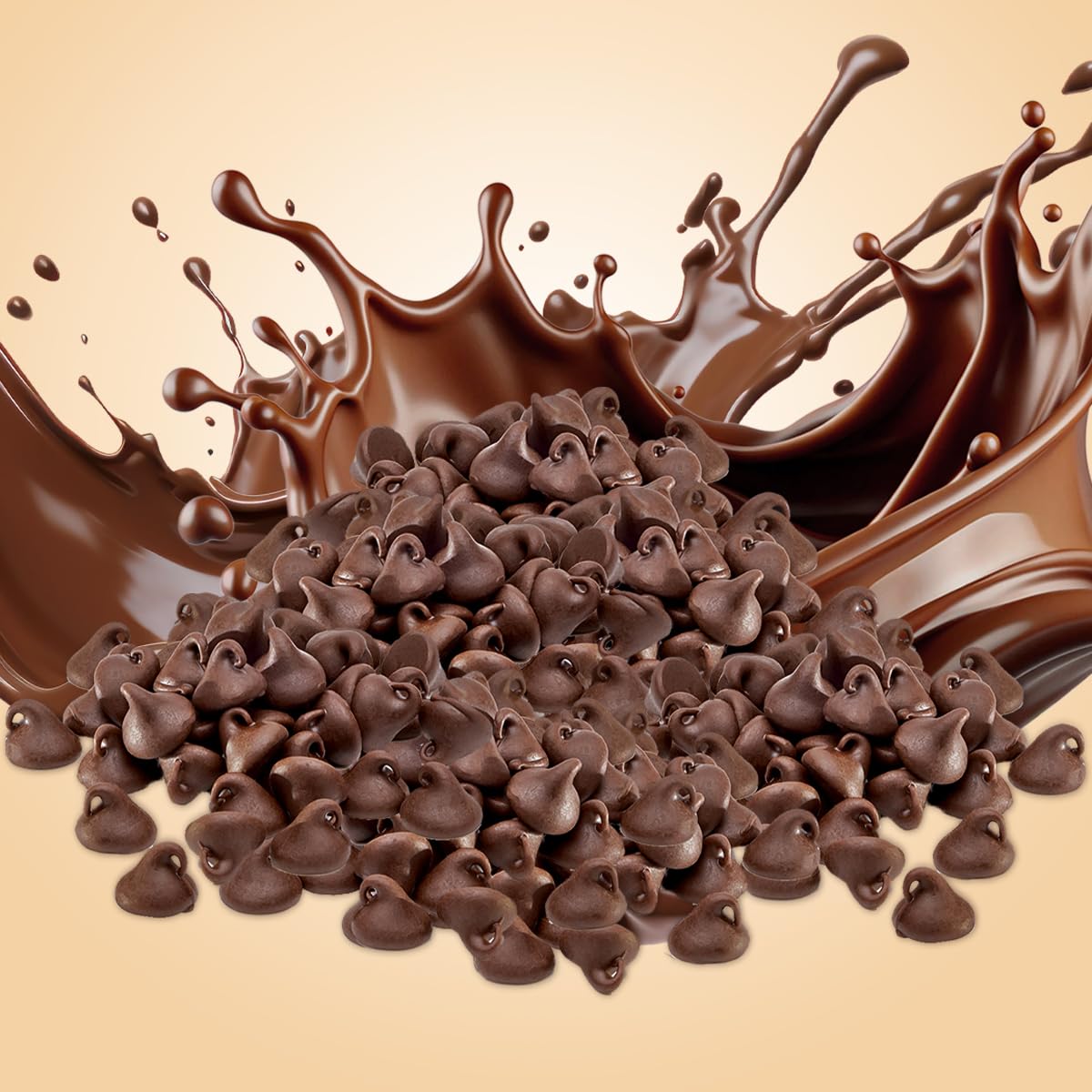 Lieber'S Chocolate Flavored Chips - 9 Oz Bag - Gluten-Free, Vegan, Dairy-Free Chocolate Chips - Perfect For Baking, Snacking, An