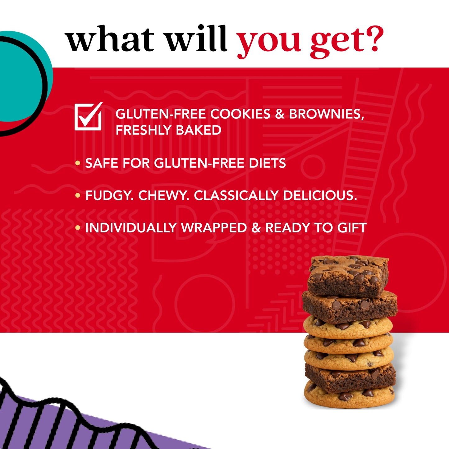 Davids Cookies Get Well Soon Cookie Gift Basket - Gourmet Bakery Dessert Gift For Recovery, Comfort And Appreciation Occasions - Gluten-Free Cookies & Brownies In Sweet Sampler Tin