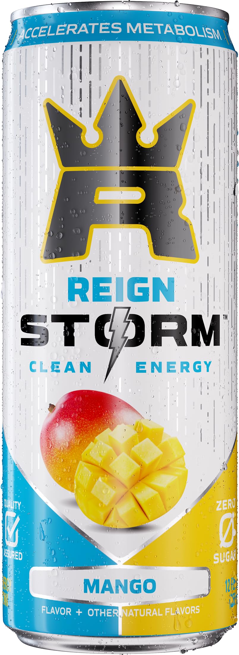 REIGN Storm Energy Drink, Mango Flavor, 12 Fl Oz, Pack of 12