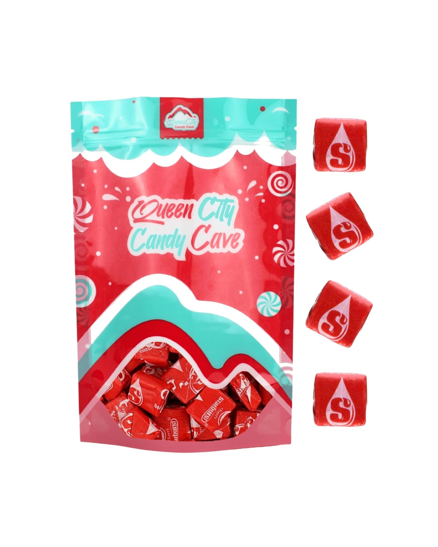 All Red Star Candy, Bulk Burst Red Cherry Candies for Buffet, Parties, and Pinatas (1 Pound)