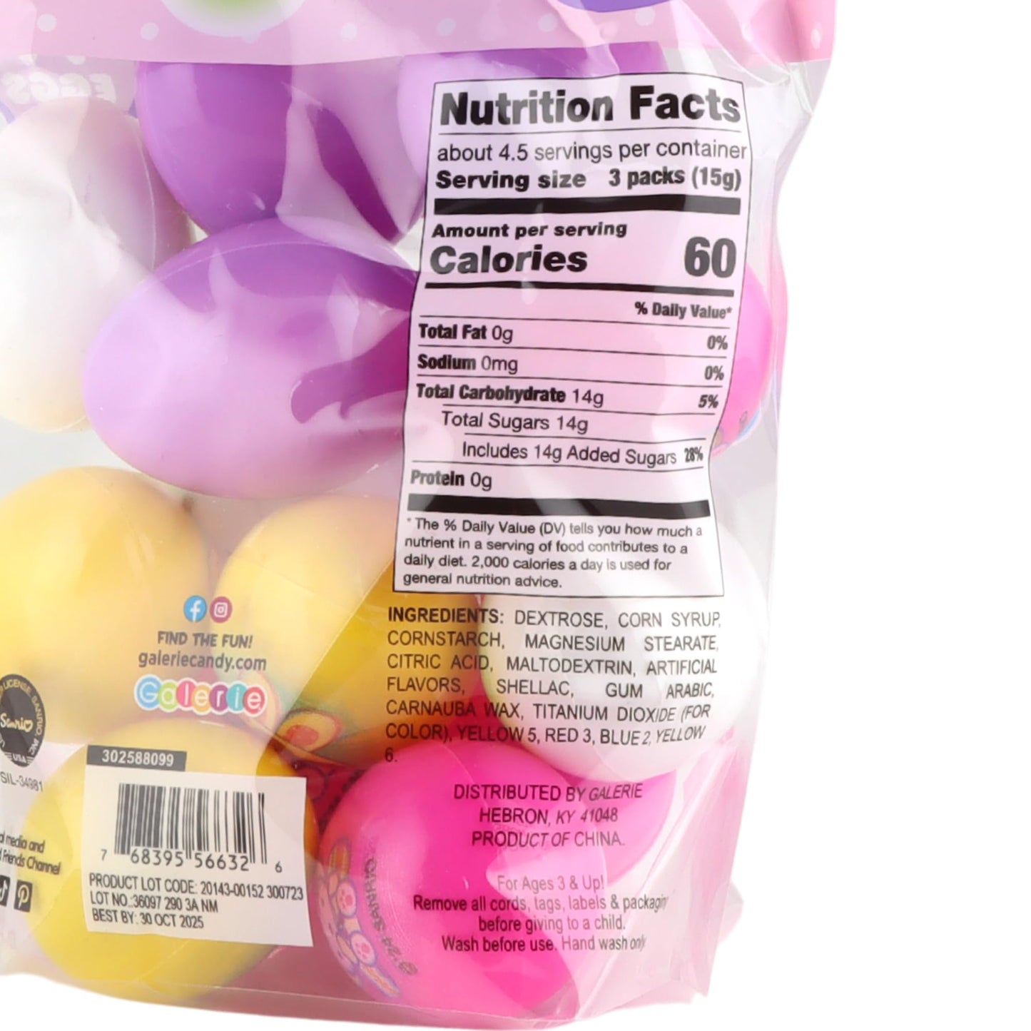 Hello Kitty Themed Easter Eggs Set, Prefilled With Assorted Hard Candies, Basket Stuffer Treats, 14 Count