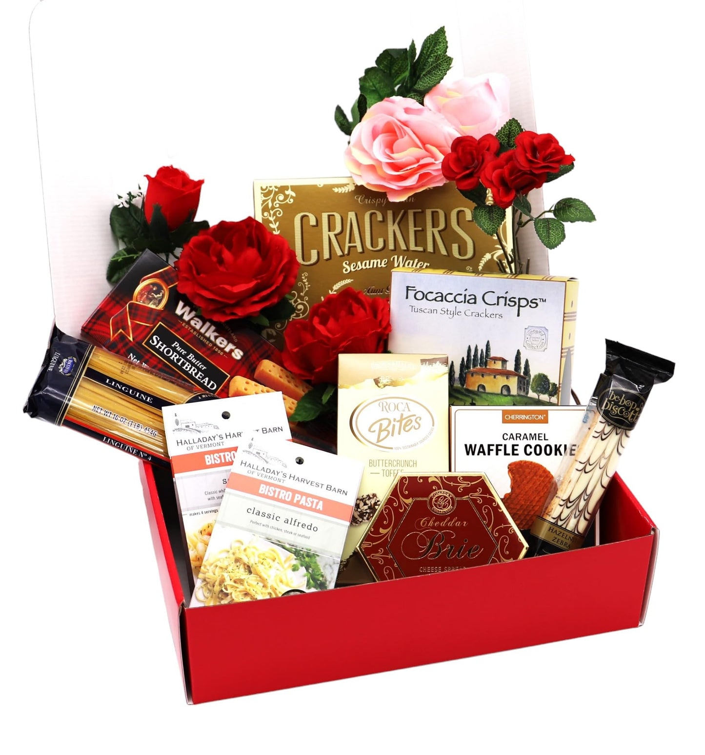 Gift Basket Village Date Night Gift Box – Gourmet Pasta, Cheese, Crackers, Cookies, Roca And More, Ideal Valentine'S Day Gift Or Anniversary Surprise, Handcrafted With Care