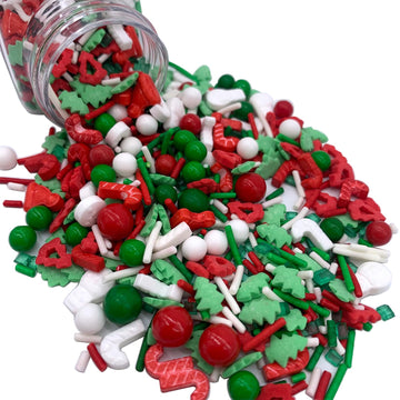 Edible Christmas Sprinkles For Cookie Decorating Christmas Tree Snowman Red And Green Pearl Sprinkles Holiday Christmas Themed C