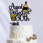 LHCING Aged To Perfection 30th Birthday Cake Topper - Black Gold Glitter Paper Decoration