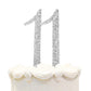 Hatcher Lee Bling Crystal 11 Birthday Cake Topper - Best Keepsake | 11Th Party Decorations Silver