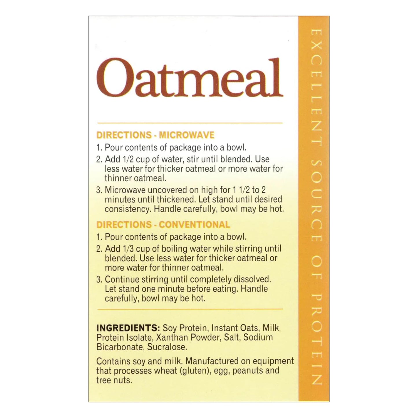 Nutmeg State Nutrition Healthywise - High Protein Oatmeal, 15G Protein, Low Calorie, High Fiber, Low Sugar, Low Fat, Ideal Protein Compatible, 7 Servings Per Box (Classic (Plain))