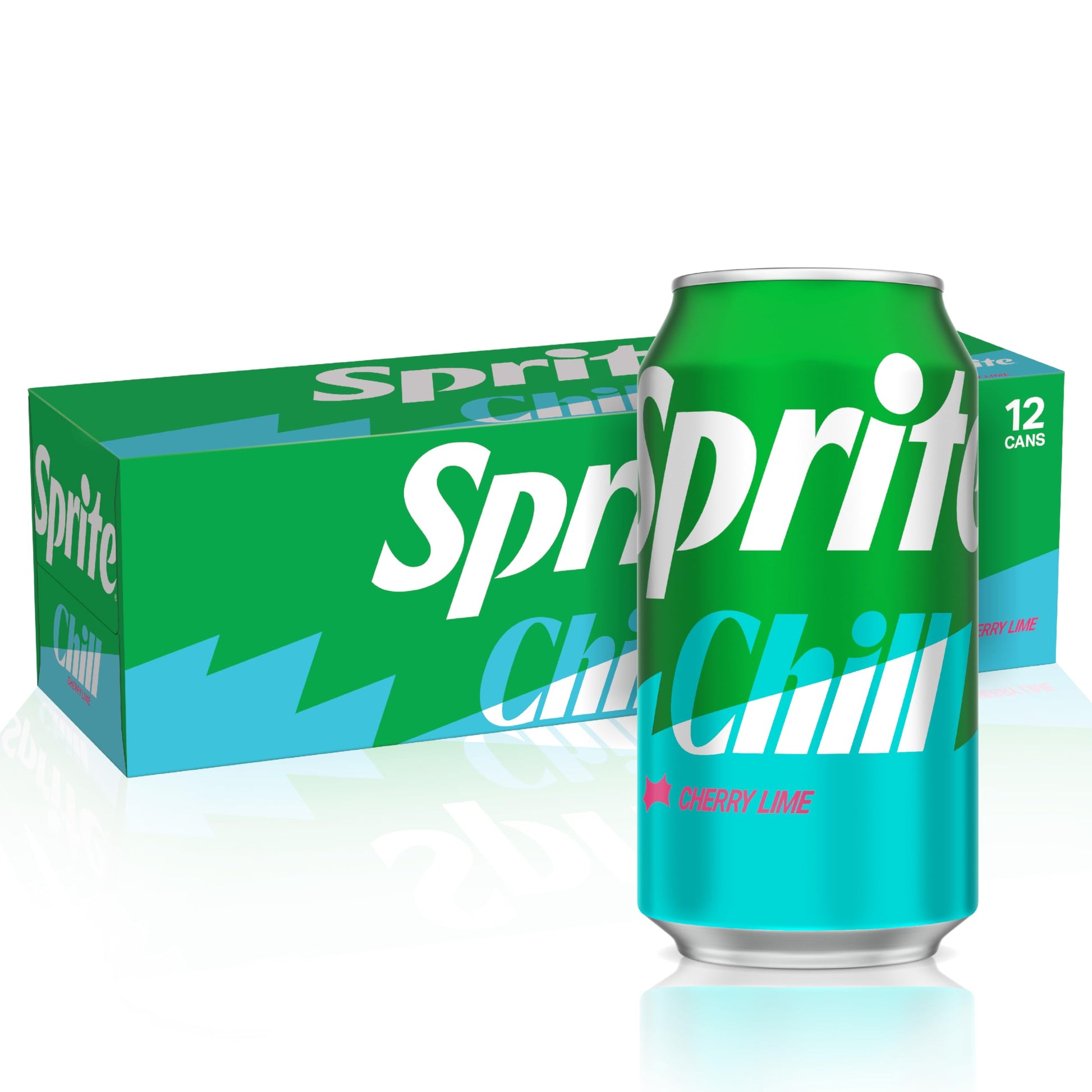 Sprite Chill Cherry Lime Soda 12oz Cans, 12 Pack - Refreshing Cherry Lime Flavor, Great for Parties and Gatherings
