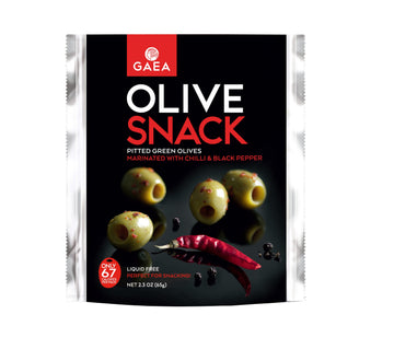 Olive Snack Packs - 8 ct. 2.3 oz Packs (Chili & Black Pepper)