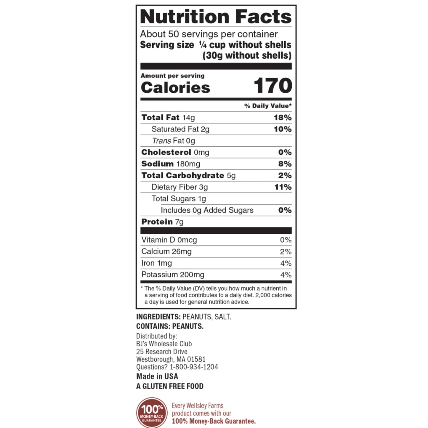Wellsley Farms Salted & Roasted In-Shell Peanuts, 80.0 Ounce (5 lbs)