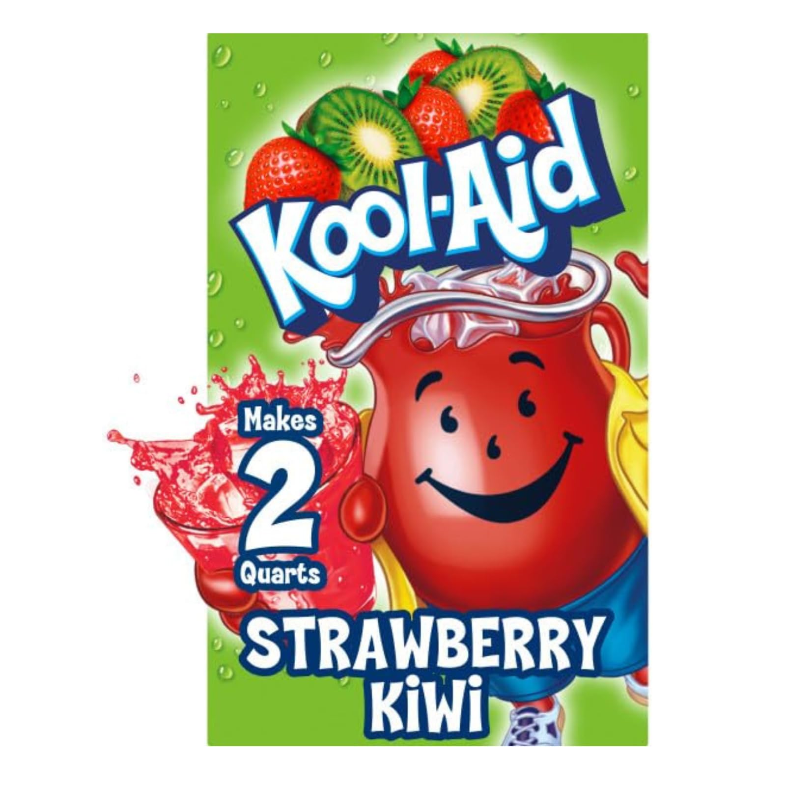 Kool-Aid Unsweetened Energy Blend Free Strawberry Kiwi Zero Calories Powdered Drink Mix 192 Count Pitcher Packets