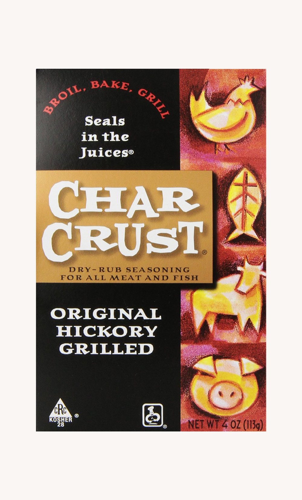 Char Crust Dry-Rub Seasoning - Kosher, Crc Parve (Original Hickory Grilled) (5 Pack)