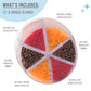 Sweets Indeed Natural Fall Sprinkles 6-Cell Jar - 2.75 oz | Dye-Free Chocolate Jimmies & Red & Orange Sanding Sugars | Autumn & Thanksgiving Cupcake & Cookie Decorations