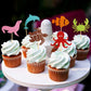 Keaziu 36 Pack Ocean Theme Cupcake Toppers Dolphin Octopus Crab Fish Sea Turtle Seal Cupcake Picks Under The Sea Animals Theme B