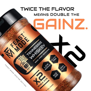 Feast Mode Flavors Tennessee spirit-inspired flavor Seasoning, Smoky Chipotle Spice Blend, Low Sodium, 10oz, Black