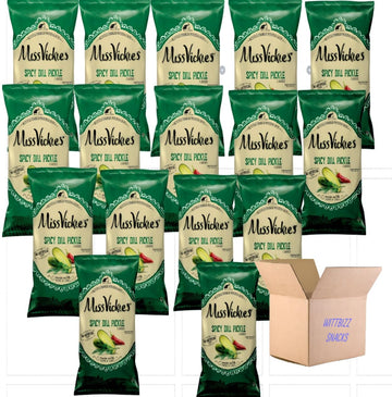 Wittbizz Bunldes Ms Vickies Spicy Dill Pickle Kettle Cooked 1.37Oz (16 Pack) With Wittbizz Snacks Pen