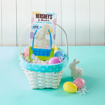 Hershey Large Bunny Cookies 'N Cream Polka Dot Easter Chocolate Bunny - 2 Pack Large White Chocolate Bunny With Crunchy Cookie B