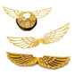 Doryfew Chocolate Decoration Toppers, 50Pcs Golden Wings Wafer Cupcake Toppers, Style D, Model TS-5, Paper Material
