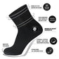 Big And Tall Diabetic Neuropathy Ankle Socks, King Size Mens Athletic Quarter Socks (Size: 13-16) (Black, 12)