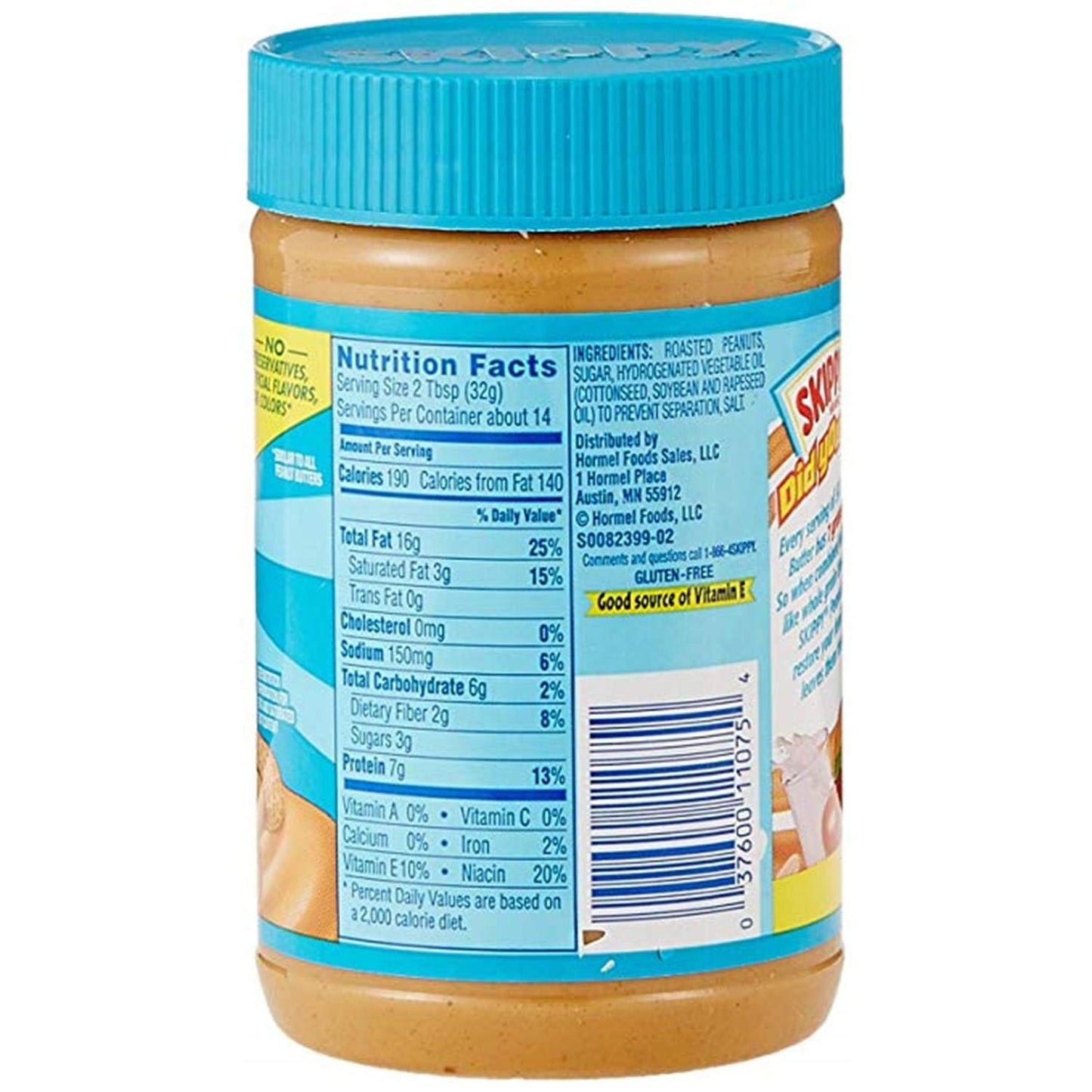 Skippy Peanut Butter, Creamy, 16.3 Ounce