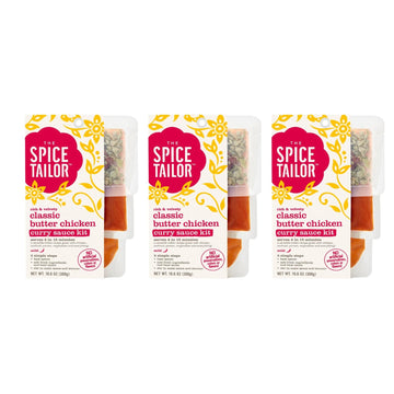 Spice Tailor 3 Simple Steps Restaurant Quality Meals in Minutes Kits Ready in 10 Minutes (3 Pack, Classic Butter Chicken)