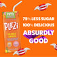 PLEZi Fruit Juice Boxes For Kids, Orange Smash - Low Sugar Drinks with Dietary Fiber, Healthy Vitamin C, and Potassium Electroly