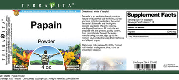 Papain Powder (4 Oz, Zin: 520483)